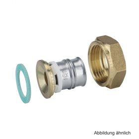 Alpex Übergangsverschraubung Messing flachdichtend, 32 mm x G 1"