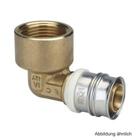 Alpex Übergangswinkel mit Innengewinde, Messing, 16 mm x Rp 1/2"