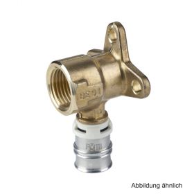 Alpex Wandwinkel 35 mm, Messing, 20 mm x Rp 3/4"