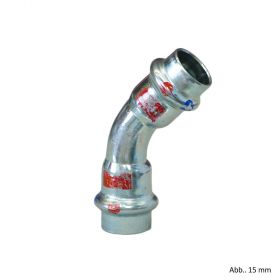 Viega Prestabo labs-frei, Modell 1126LF, Bogen 45° I-I, 22 mm