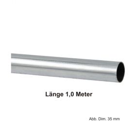 C-Stahl Systemrohr, blank, Länge 1,0m, 18 X 1,2 mm