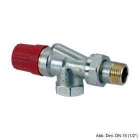 Danfoss Ventilunterteil RA-N 10 3/8", Axial, matt vernickelt, 013G0151