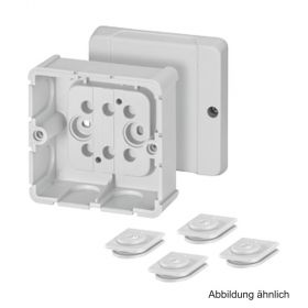 Hensel Kabelabzweigkasten, 88x88, leer, IP54, 7 Kabeleinführungen, grau DP9020