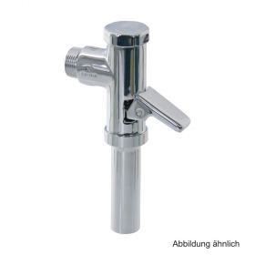 Aufputz-WC-Druckspüler 3/4" mit Hebel und Spülstromregulierung, verchromt