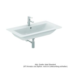 Ideal Standard Connect Air Möbelwaschtisch mit 1 Hahnloch und Überlauf 840x460x165mm, weiss, E027901