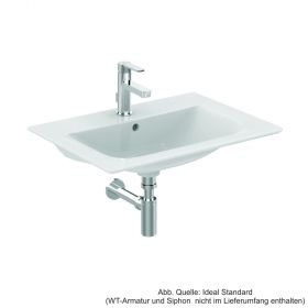 Ideal Standard Connect Air Möbelwaschtisch mit 1 Hahnloch und Überlauf 640x460x165mm, weiss, E028901