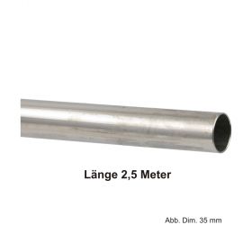 Edelstahl Systemrohr 1.4401, Länge 2,5m, 88,9 X 2,0 mm