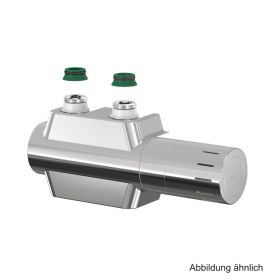 Simplex Design-Set:Ventilhahnblock,Design-Blende,Thermostatkopf,verchromt,F12161