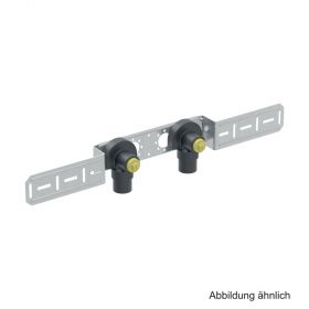 Geberit FlowFit Anschlusswinkel 90° vormontiert 2-fach, gedämmt, 16 mm x 1/2", AD: 100 mm