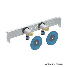 Geberit FlowFit Anschlusswinkel 90° vormontiert 2-fach, 16 mm x 1/2", L: 78 mm