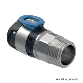 Geberit FlowFit Übergang mit AG, 20 mm x 1/2", Edelstahl