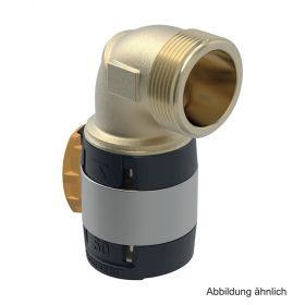 Geberit FlowFit Übergangsbogen 90° mit AG, 50 mm x 1 1/2"