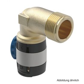 Geberit FlowFit Übergangsbogen 90° mit AG lang, 16 mm x 1/2"