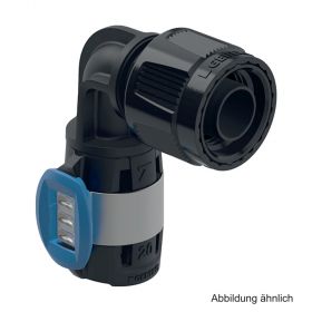 Geberit FlowFit Übergangswinkel 90° mit MasterFix, 16 mm x 20 mm MF