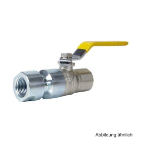 Gas-Kugelhahn mit Innengewinde aus Messing mit TAE, DN 15, 1/2"