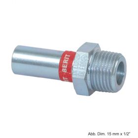 Geberit Mapress C-Stahl Übergang AG mit Einschubende, 12mm x 3/8"