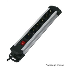 Steckdosenleiste 6-fach mit Schalter und 2m Kabel