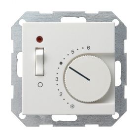Gira System 55 Raumtemperatur-Regler 230V, reinweiß glänzend 039203