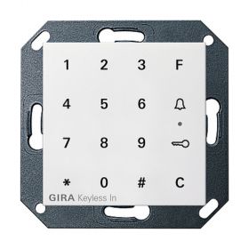 Gira System 55 Keyless In Codetastatur, reinweiß glänzend 260503