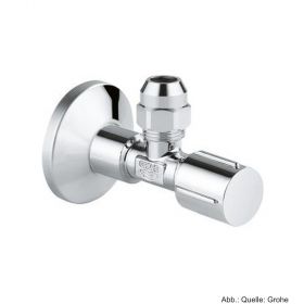 GROHE Eckventil 1/2x3/8'' Rosette Metallgriff Quetschverschr. 10mm, chrom