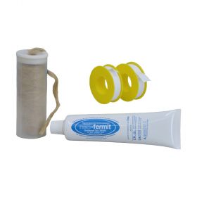 Dichtungsset: 1 Hanfspender + 1 Dichtungspaste + 2 Teflon Gewindedichtband grob