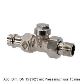 HEIMEIER Verschraubung Regulux DG, DN15 (1/2"), Viega Pressanschluss 15mm