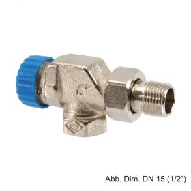 HEIMEIER Thermostat-Ventilunterteil mit ger. Widerstand, Axial, DN15 (1/2")