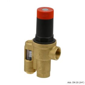 Differenzdruck-Überströmventil 3/4" mit Differenzdruck-Anzeige  emp  Anschluss IG