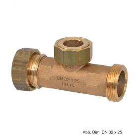 Kemper-Weser Einfach-Verteiler,PN 16,Stamm-Nr. DN25,oberer Abgang DN20,10020125