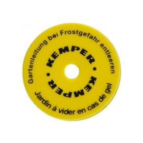 Kemper Bezeichnungsschild, Gartenleitung, bei Frostgefahr entleeren, 17380602CH