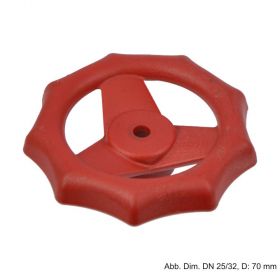 Kemper Handrad rot für Freistrom-Absperrventile, DN65/80, G01001201218000
