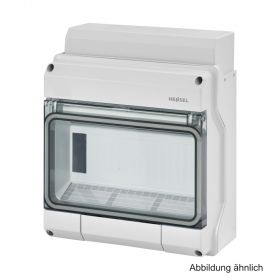 Hensel Automatengehäuse, IP54,9TE,AP,1reihig,1x9x18mm,238x200x111mm,grau KV1509