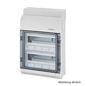 Hensel Automatengehäuse, 458x295x129mm, IP65, 24 TE, grau KV9224