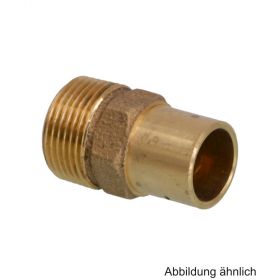 Lötfitting Rotguss Doppelnippel mit Außengewinde 12 mm x 1/2", Serie 4280G