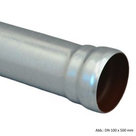Loro-X-Stahl-Abflusssystem Rohr mit 1 Muffe, DN 100 x 1000 mm