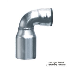 Loro-X-Stahl-Abflusssystem Winkelbogen mit Normalmuffe red., DN 50-40-90°