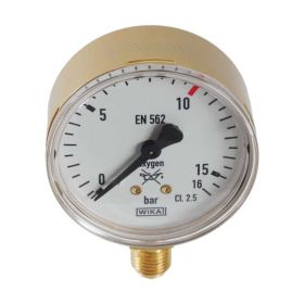 Einzelmanometer für Sauerstoff 0 - 16 bar