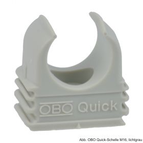 OBO Quick-Schelle M16, lichtgrau, 100 Stück, 2149004-100