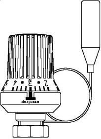 Oventrop Thermostat Uni XH 7-28 °C, 0 * 1-5, Fernfühler 2 m, weiß, 1011565