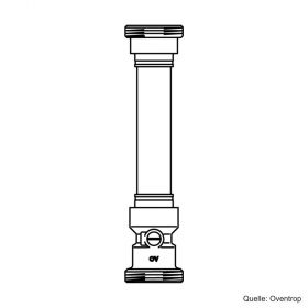 Oventrop Regumat Flanschrohr mit Sperrventil, L = 361mm, DN25 - 180, 1352297
