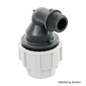 Plasson Serie 18, Winkel 90° mit AG, 20 mm x 1/2"