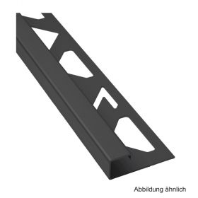 Quadratprofil Aluminium schwarz matt, 11 mm, Länge: 3 m