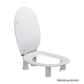 PRESSALIT WC-Sitz-Erhöhung Dania Rehab 10cm weiss m.Deckel & Spritzblende,R3400