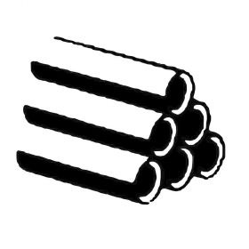 Gewinderohr DIN EN 10255W schwarz, geschweißt, 3 m Stange, (17,2x2,35mm), 3/8"