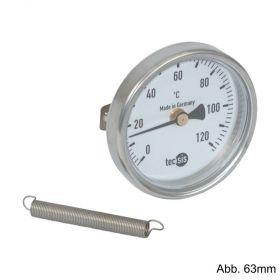Bimetall-Anliege-Thermometer Gehaeuse 80mm 0-120Grad