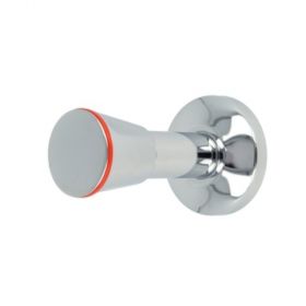 Ventil Aufputzset mit Griff, verchromt, für Warmwasser