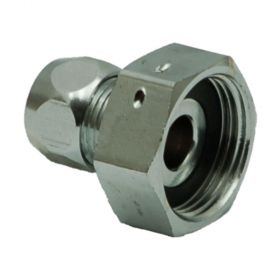 Wasserzählerverschraubung 3/4" x 10mm Cu-Rohrverbindung verchromt