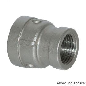 Edelstahl Reduktionsmuffe mit 2 Innengewinden, Serie 240, 1/8" x 1/4"