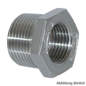 Edelstahl Reduktionsstück mit 1 Innengewinde 1 Außengewinde,Serie 241, 1/4"x1/8"