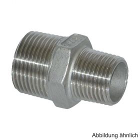 Edelstahl Reduktions-Doppelnippel, Serie 245, 1/4" x 1/8"